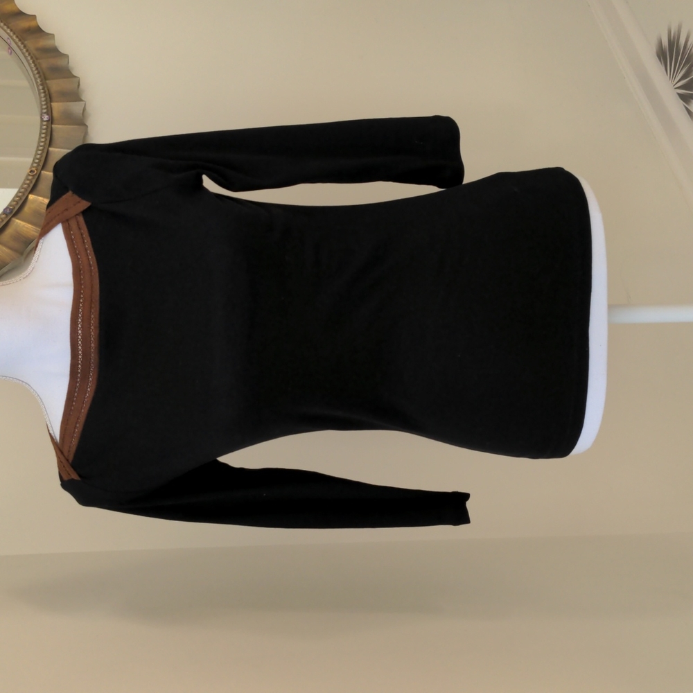 Extra small Lauren Ralph Lauren black and brown long sleeve shirt